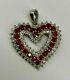 2.00 Ct Round Cut Lab Created Red Ruby Pendant With Chain 14k White Gold Finish