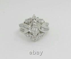 2.20 Ct Round Cut Lab-Created Diamond 14k White Gold Plated Engagement Ring