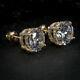 2.40ct Round Moissanite Lab Created Diamond Wedding Stud Earrings 10k Soild Gold