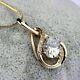 2.50ct Oval Cut Simulated Diamond Women Fancy Pendant In 14k Yellow Gold Plated