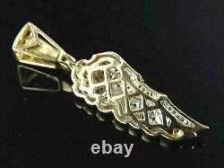 2.50 Ct Round Cut Diamond Angel Charm Pendant With Chain 14k Yellow Gold Finish