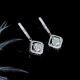 2. Ct Lab-created Diamond Engagement Dangle Drop Earrings 14k White Gold Finish