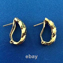2 Ct Round Cut Simulated Multicolor Huggie Hoop Earrings 14k Yellow Gold Plated