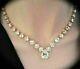 30 Ct Pear Simulated Diamond Tennis Necklace Free Pendant 14k Yellow Gold Plated