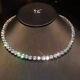 35ct Round Cut Simulated Diamond Tennis Necklace 16white Gold Plated 925 Silver