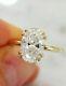3.00ct Oval Cut Vvs1/d Diamond Solitaire Engagement Ring 14k Yellow Gold Finish