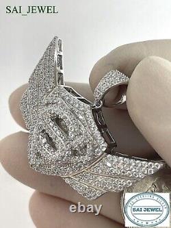 3.00Ct Round Lab-Created Diamond Super Man Wings Pendant 925 Sterling Silver