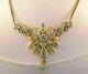 3 Ct Round Marquise Cut Simulated Diamond Cluster Pendant 14k Yellow Gold Plated