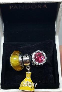 3 beauty and the beast Belle dress Pandora murano, red radiant rose 791576ENMX