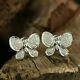 4ct Round Cut Simulated Moissanite Butterfly Earrings 14k Yellow Gold Plated