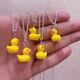 5000pcs Yellow Plastic Ducky Necklace-mini Rubber Ducky Necklace Jewelry