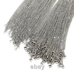 500pcs Wholesale Stainless Steel Silver Tone Necklace for DIY Jewelry Chains