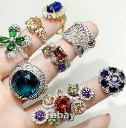 50/100pcs Wholesale Rings Mixed Rings Bulk Finger Gemstones Crystal Jewelry Lot