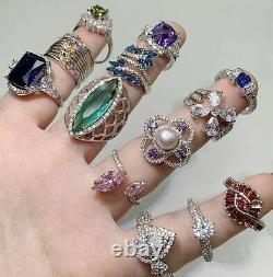 50/100pcs Wholesale Rings Mixed Rings Bulk Finger Gemstones Crystal Jewelry Lot
