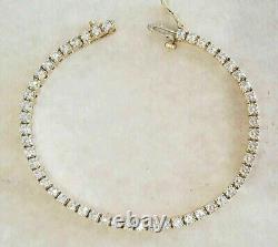 7.00CT Round Cut Simulated Diamond Tennis Bracelet 14k White Gold Plated