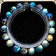 7.5mm Natural Burma Moonstone Rainbow Blue Light Round Beads Bracelet Aaaaaa