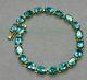 8ct Oval Cut Simulated Blue Topaz Tennis Bracelet Real 925yellow Sterling Silver