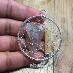 8.8 Gram Natural Arrowhead Wire Raping Round Pendant Jewelry PU-3