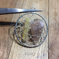 8.8 Gram Natural Arrowhead Wire Raping Round Pendant Jewelry PU-3