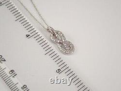 925 Silver 1.35 Ct Round Simulated Diamond Women's Pendant 14k White Gold Plated