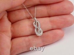 925 Silver 1.35 Ct Round Simulated Diamond Women's Pendant 14k White Gold Plated
