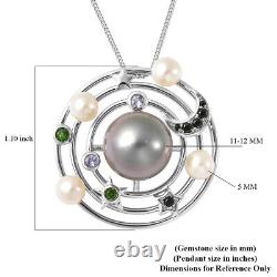 925 Silver Rhodium Plated Pendant Necklace for Women Size 18