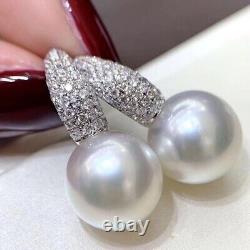 925 Sterling Silver Earrings Cubic Zirconia Handmade Jewelry Studs PearlDinner