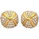 925 Sterling Silver Earrings Cubic Zirconia Jewelry Round Shape Unique Yellow