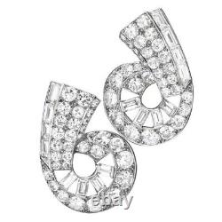 925 Sterling Silver Earrings Cubic Zirconia RoundHandmade Jewelry Studs s Daily