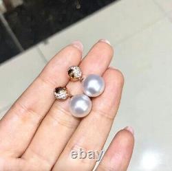 925 Sterling Silver Earrings Cultured Pearl Round Jewelry Pearl StudsDinner