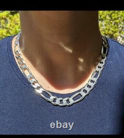 925 Sterling Silver Figaro Cuban Link Chain Necklace