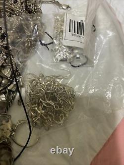 925 Sterling Silver Lot of 465 Grams Scrap Or Not Bracelet, Necklace. ETC
