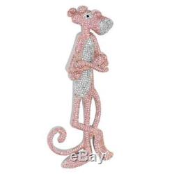 925 Sterling Silver Pink Panther Customized Round Pendent beautiful