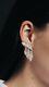 925 Sterling Silver Studs Earrings Cubic Zirconia White Women Handmade Jewelry