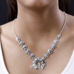 925 Sterling Silver White Buffalo Necklace Jewelry for Women Size 18 Ct 15.6