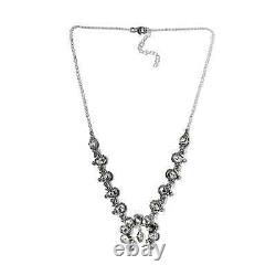 925 Sterling Silver White Buffalo Necklace Jewelry for Women Size 18 Ct 15.6