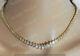 9.50 Ct Simulated Diamond 18'' Women's Tennis Necklace 925 Silver Gold Plated