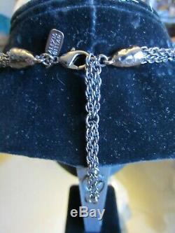 ALEXIS BITTAR dark blue Crystals snake wrap around Necklace Mint Condition