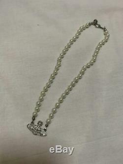 AUTH Beautiful Vivienne Westwood Choker Pearl Necklace