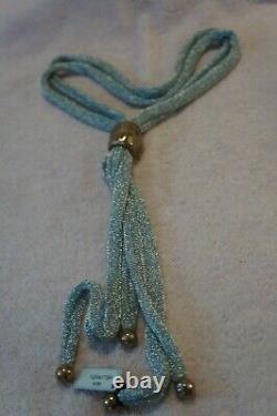 Adami & Martucci Silver Mesh Tie Necklace. 925