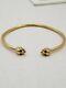 Alexander Mcqueen Thin Twin Skull Bracelet Authentic Gold Plated