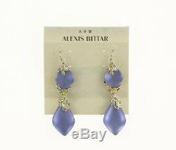 Alexis Bittar Lucite Purple Gold drop earrings 146486