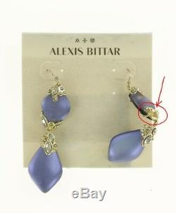 Alexis Bittar Lucite Purple Gold drop earrings 146486