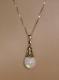 Antique 14k Gold Horace Welch Floating Opal Pendant And Necklace Beautiful