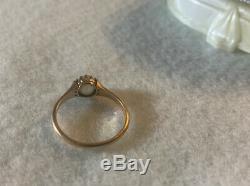 Antique Victorian Gold Belcher Style Moonstone Ring Estate Magical A Beauty