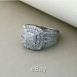 Attractive 1.20Ct Round Cut Diamond Engagement Wedding Ring 14k White Gold Over