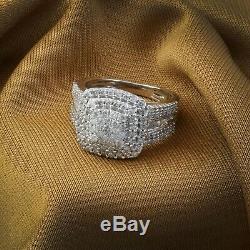 Attractive 1.20Ct Round Cut Diamond Engagement Wedding Ring 14k White Gold Over