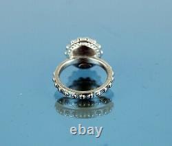 Auth CHANEL Sterling Silver With Pearl Finger Ring 02 C US Size 6.5/EU 53 France