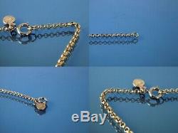 Auth Celine Paris Gold Tone Bracelet Accessory Chain With Heart Pendent Italy Good