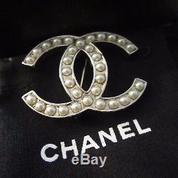 Auth. Nwot Chanel Beautiful Silver And Pearl Brooch Pin